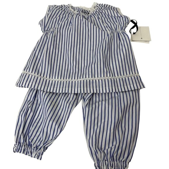 Victoria Beckman for Target Toddle Girls 2 Piece Stripped Blue Set Size 18 M - Picture 1 of 10
